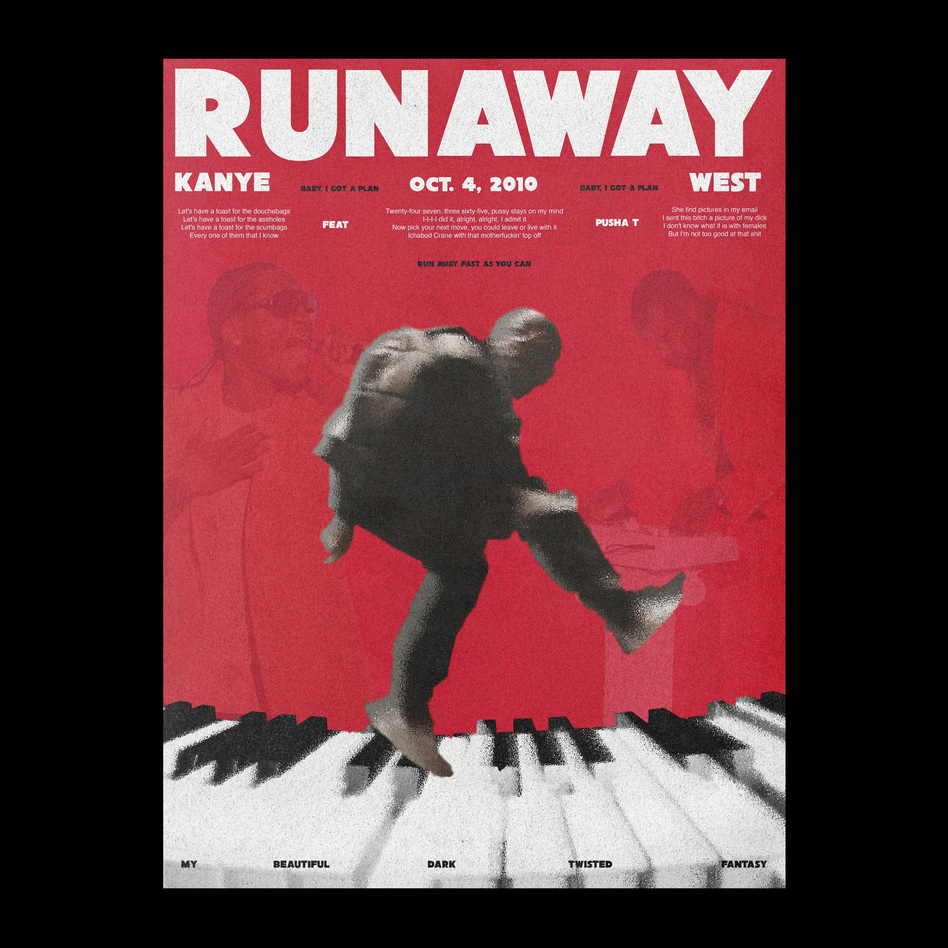 RUNAWAY / Kanye West Poster – Deronigns